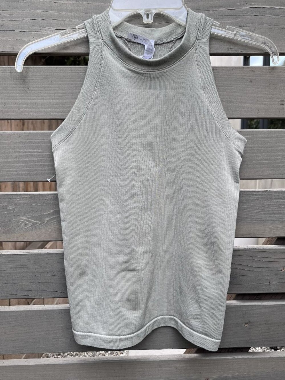 Athleta Renew Racerback Ribbed Tank Top Light Sage Green XS NWOT